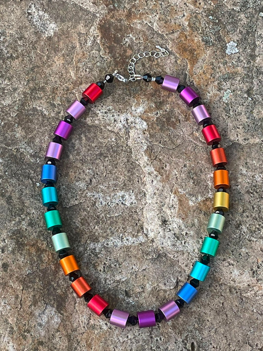 Oval Rainbow - Necklace