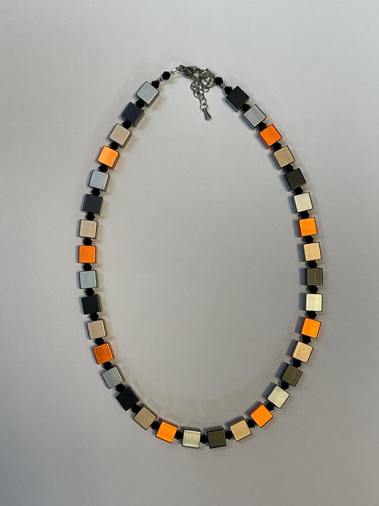 Geometric Necklace - Autumn Leaves